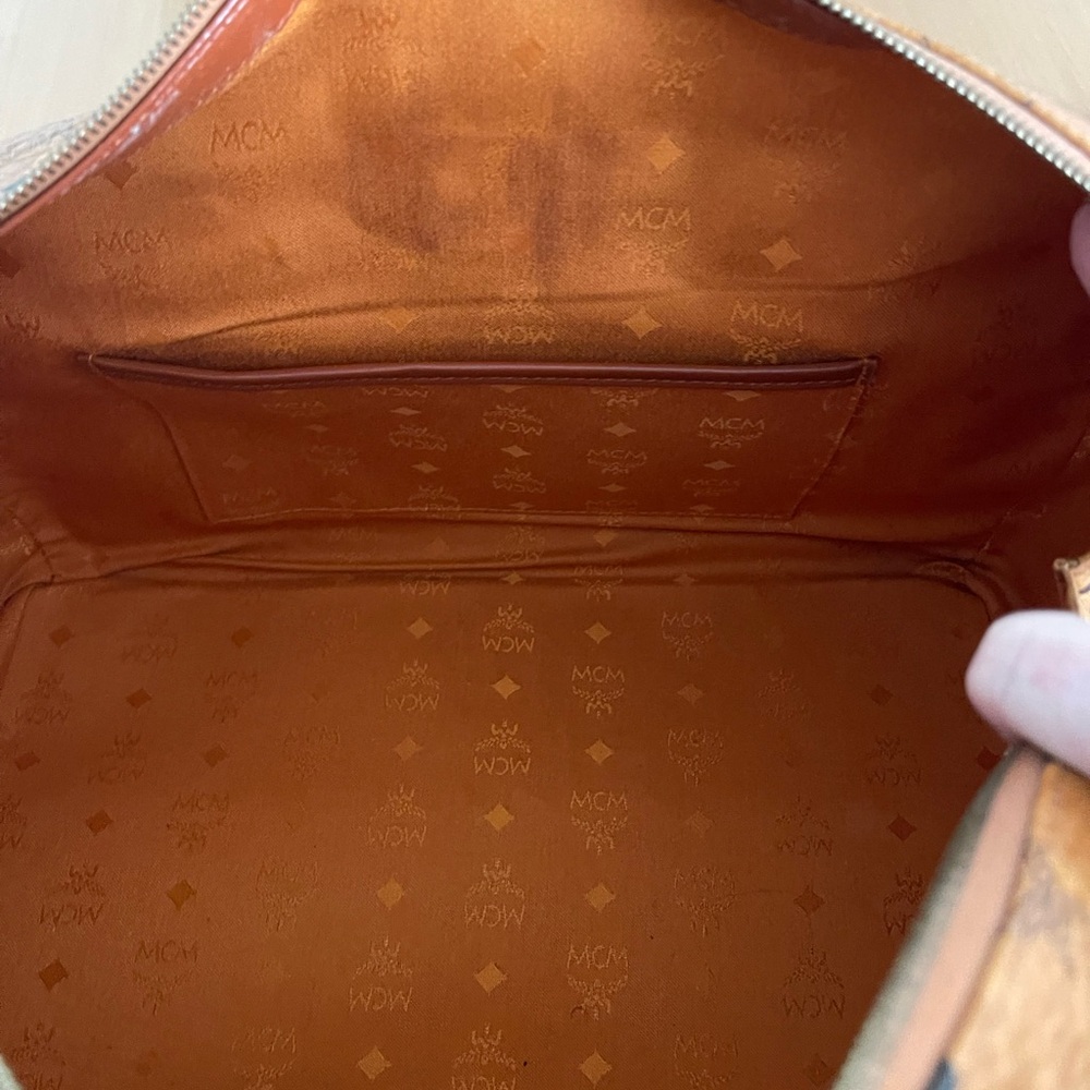 MCM Tan Monogram Duffel Bag - Picture 7 of 8